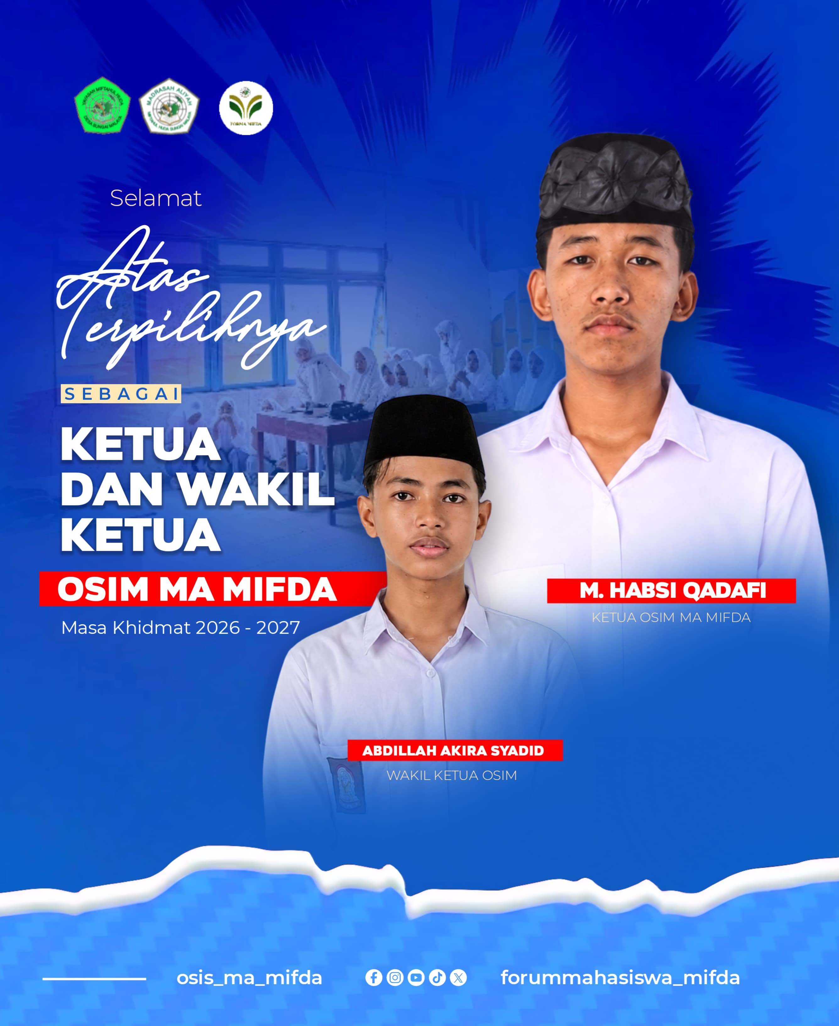 Bawa Visi Berakhlaqul Karimah, Duet Habsi-Abdillah Siap Majukan MA Miftahul Huda